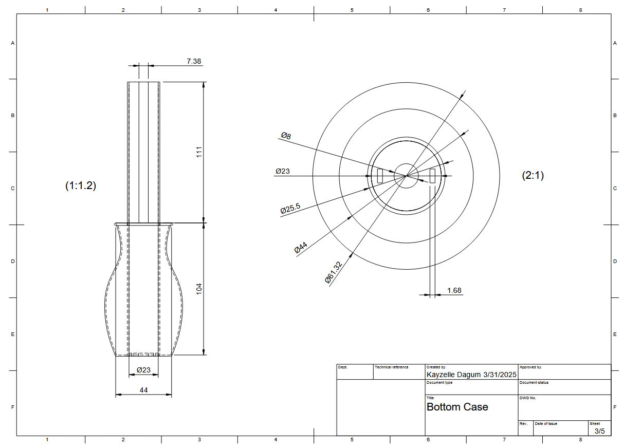 linear actuator drawing