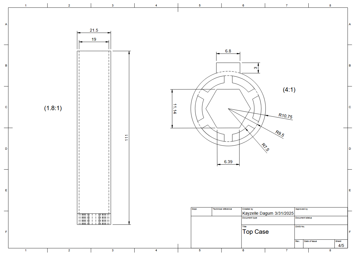linear actuator drawing